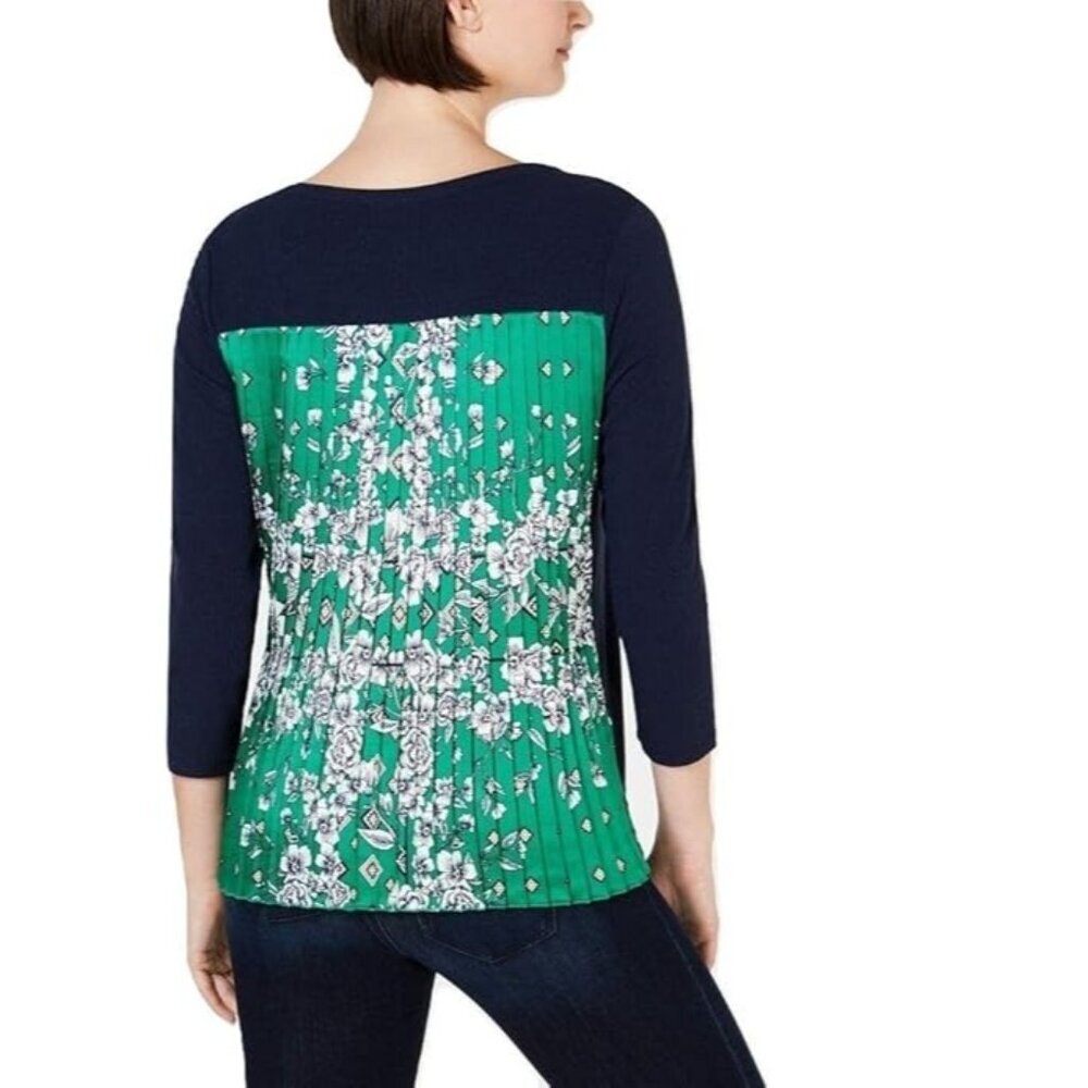 Charter Club Pleated-Back Ribbed 3/4 Sleeve Top NEW MEDIUM - Picture 10 of 10
